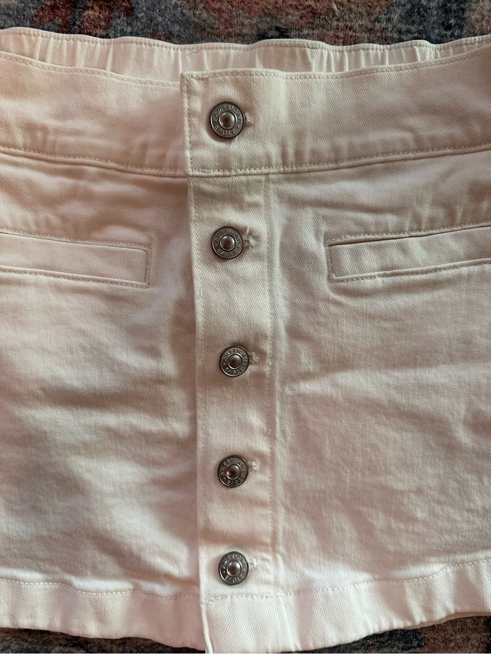 American Eagle Outfitters ivory stretch